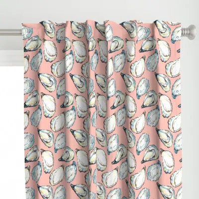 Spoonflower Oyster Pink Fabric Curtain Panel