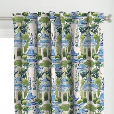 Spoonflower Pagoda Pavilion Curtain Panel