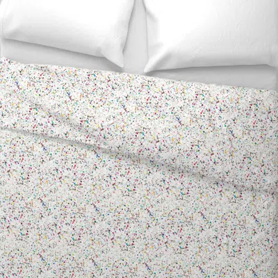 Spoonflower Paint Splatters Red Blue Black White Yellow Pink Teal Orange Green Gold Wide Cotton Sateen 3.5 oz 26