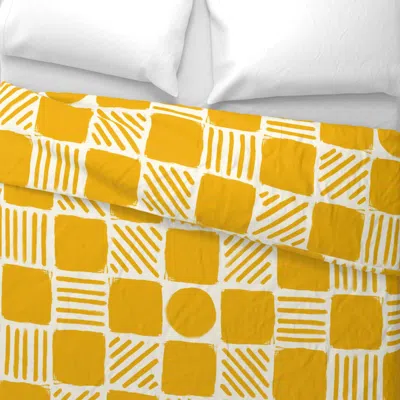 Spoonflower Painted Golden Sun Glow 6" Squares Wide Cotton Sateen 3.5 oz 26" X 20" Standard Knife Edge