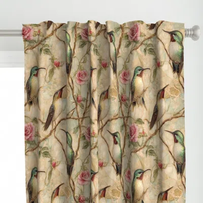 Spoonflower Painted Marble Curtain Panel