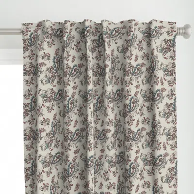 Spoonflower Paisley And Curtain Panel In Multi