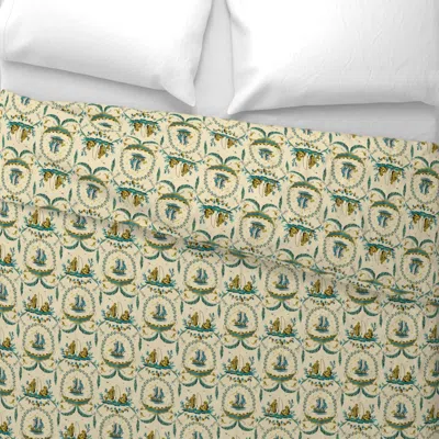 Spoonflower Paix Sur Les Mers 1c Wide Cotton Sateen 3.5 oz 26" X 20" Standard Knife Edge