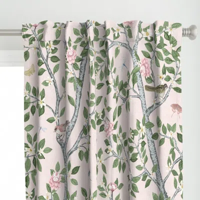 Spoonflower Pale Pink Elsie's Garden Curtain Panel