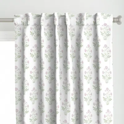 Spoonflower Pale Purple And Green Curtain Panel