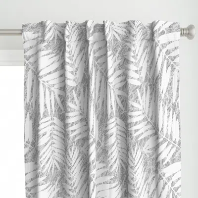 Spoonflower Palm Leaves Design In Curtain Panel