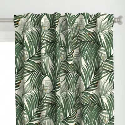 Spoonflower Palm Leaves King Curtain Panel
