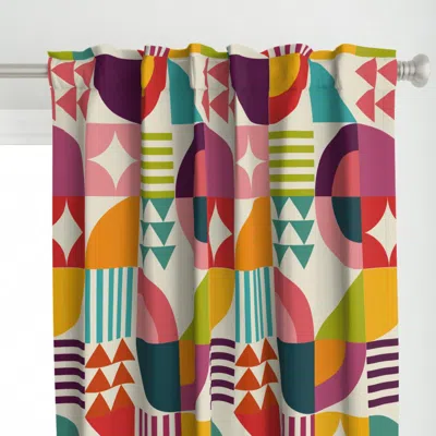 Spoonflower Palm Springs Bauhaus Curtain Panel