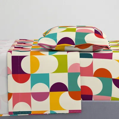 Spoonflower Palm Springs Modern Geometric Pattern Twin Xl Sheet Set