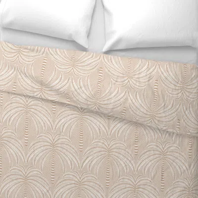 Spoonflower Palm Springs Palm Trees/neutral Tan/large Euro Pillow Sham