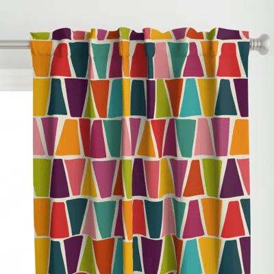 Spoonflower Palm Springs Trapezoids Curtain Panel