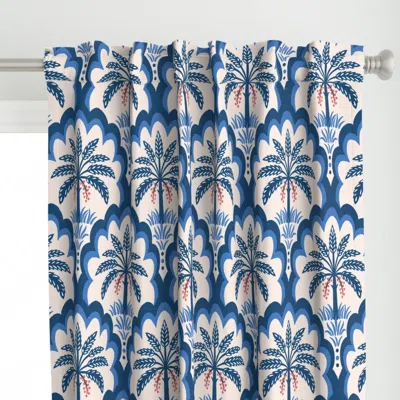 Spoonflower Palm Tree Scallops - Curtain Panel