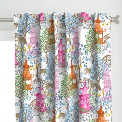 Spoonflower Party Leopards In Pagoda Curtain Panel
