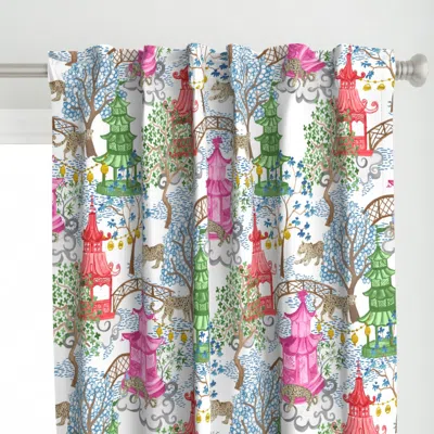 Spoonflower Party Leopards In Pagoda Curtain Panel