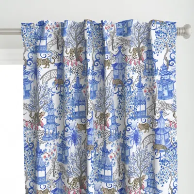 Spoonflower Party Leopards In Pagoda Curtain Panel