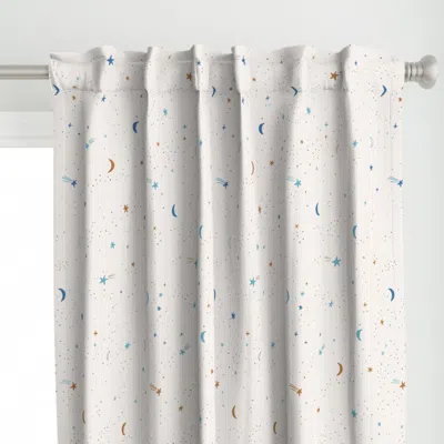Spoonflower Pastel Blue And Brown On Curtain Panel