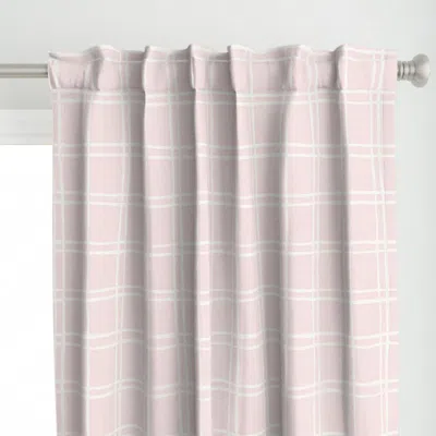 Spoonflower Pastel Blush Pink Double Curtain Panel