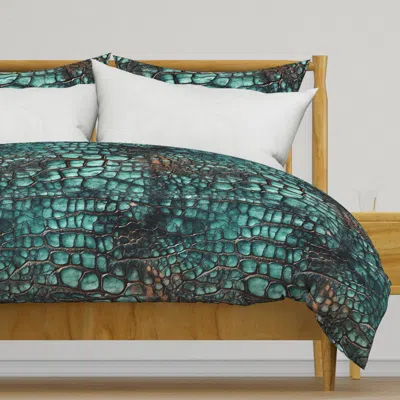 Spoonflower Patina Alligator Skin 7 Duvet Cover