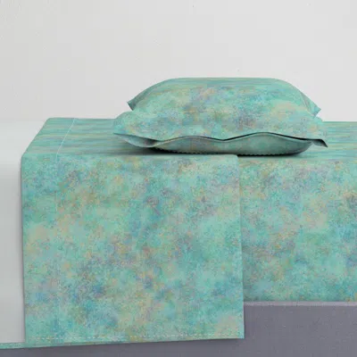 Spoonflower Patina Teal Dark 30inl Twin Xl Sheet Set