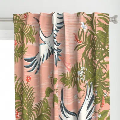 Spoonflower Peaceful Cranes By The Curtain Panel