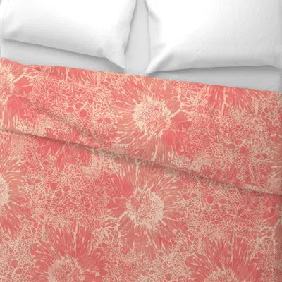 Spoonflower Peachy Petals Wide Cotton Sateen 3.5 oz 26" X 20" Standard Knife Edge