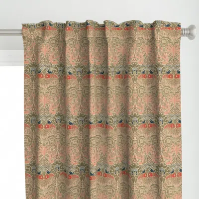 Spoonflower Peacock And Dragon By Curtain Panel