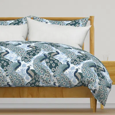 Spoonflower Peacock Garden Duvet Cover