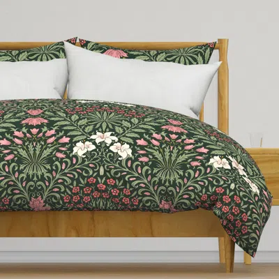 Spoonflower Peacock Garden Duvet Cover