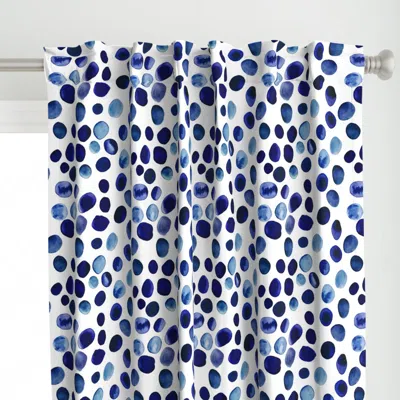 Spoonflower Pebble Beach Blue Curtain Panel
