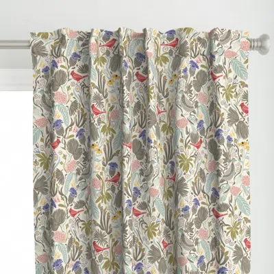 Spoonflower Peck And Plume- Large Curtain Panel