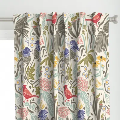 Spoonflower Peck And Plume Simple Curtain Panel