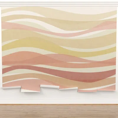 Spoonflower Peel And Stick Wall Mural Warm Boho Sunset Waves