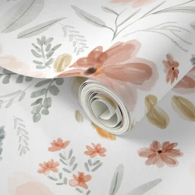 Spoonflower Peel And Stick Wallpaper 21" Valencia Gardens 2' X 12' Removable