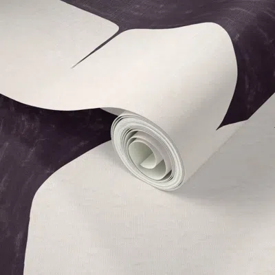 Spoonflower Peel And Stick Wallpaper Abstract Black Watercolor Vertical Stripe On Cream -briar B -24x24 2' X 12'