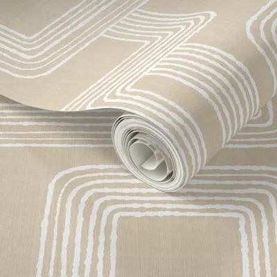 Spoonflower Peel And Stick Wallpaper Abstract Highway In Earthy Soft Muted Colors 03  Removable