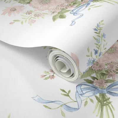 Spoonflower Peel And Stick Wallpaper Alexis Bouquet 2 2' X 12' Removable