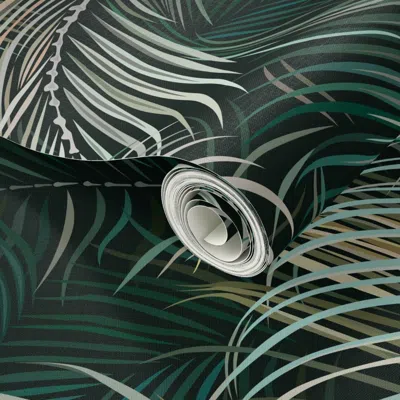 Spoonflower Peel And Stick Wallpaper Amid The Tropical Jungle At Daytime 2' X 12' Removable