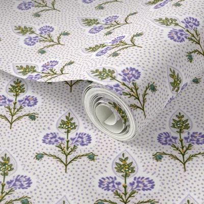 Spoonflower Peel And Stick Wallpaper An Ideal Bloom Lavender  Removable