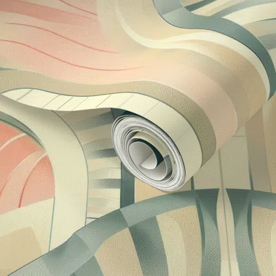 Spoonflower Peel And Stick Wallpaper Art Deco Inspired 20 2' X 12' Removable