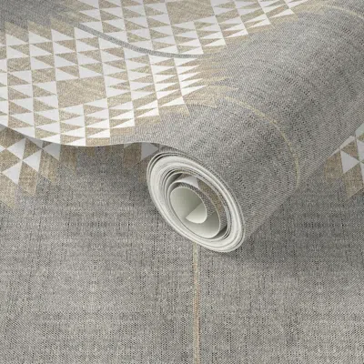 Spoonflower Peel And Stick Wallpaper Atiz Diamond Linen Rotated 2' X 12' Removable