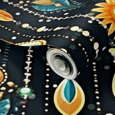 Spoonflower Peel And Stick Wallpaper Beaded Beauty 4 2' X 12' Removable