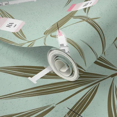 Spoonflower Peel And Stick Wallpaper Beauty Injection Medical 2' X 12' Removable