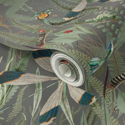 Spoonflower Peel And Stick Wallpaper Beauty Underfoot On Night Owl 2' X 12' Removable