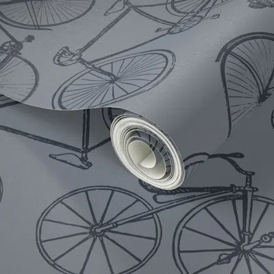 Spoonflower Peel And Stick Wallpaper Bike 23 2' X 12' Removable
