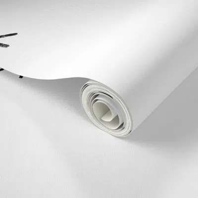 Spoonflower Peel And Stick Wallpaper Black Doodle Stars Blender Pattern - Large 2' X 12' Removable