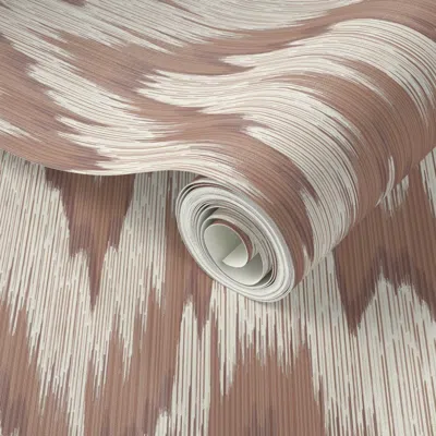 Spoonflower Peel And Stick Wallpaper Blaze - Mocha Mousse - Pantone Color Of The Year 2025 2' X 12' Removable