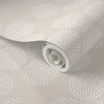 Spoonflower Peel And Stick Wallpaper Boho Dots On Cream / Large 2' X 12' Removable
