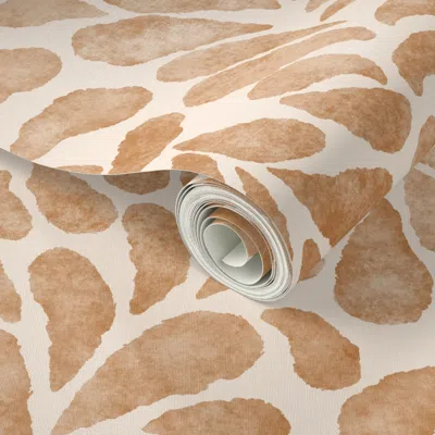 Spoonflower Peel And Stick Wallpaper Boho Jungle Terracotta And Cream - Cottagecore - Rustic Farmhouse - Large  