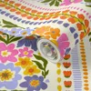 Spoonflower Pre-pasted Wallpaper Bold Floral Folk Art Stripes (m) 18in 2' X 12' Removable In Multi