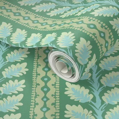 Spoonflower Peel And Stick Wallpaper Brittany On Kitchen Green 2' X 12' Removable